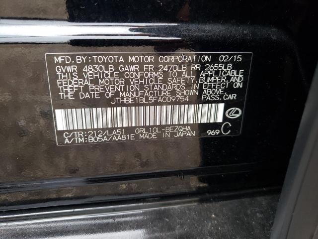 Photo 10 from auction – 2015 LEXUS GS 350 with VIN JTHBE1BL5FA009754