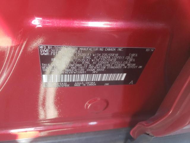 Photo 10 from auction – 2015 TOYOTA RAV4 LIMIT with VIN 2T3YFREVXFW139891