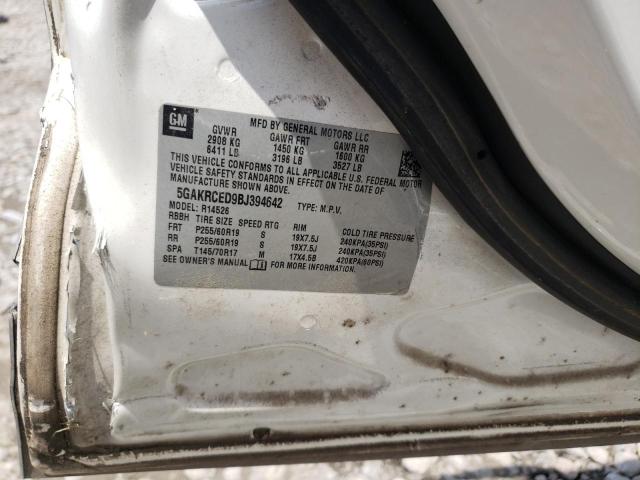 Photo 10 from auction – 2011 BUICK ENCLAVE with VIN 5GAKRCED9BJ394642
