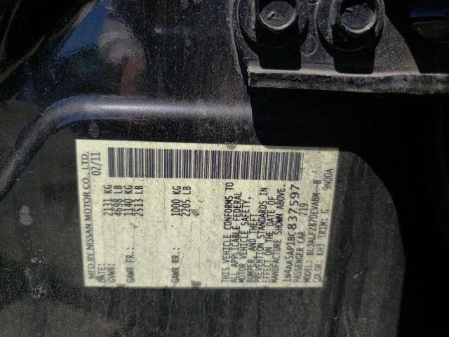 Photo 10 from auction – 2011 NISSAN MAXIMA S with VIN 1N4AA5AP1BC837597