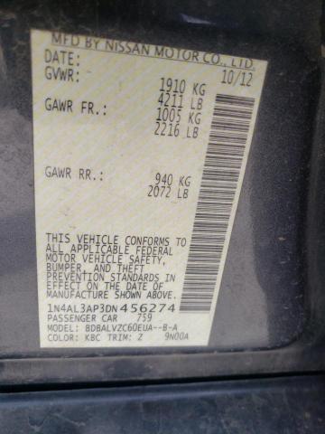 Photo 10 from auction – 2013 NISSAN ALTIMA 2.5 with VIN 1N4AL3AP3DN456274