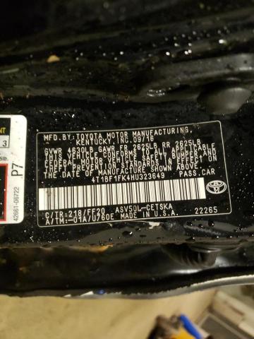 Photo 10 from auction – 2017 TOYOTA CAMRY LE with VIN 4T1BF1FK4HU323649