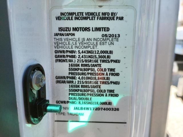 Photo 10 from auction – 2013 ISUZU NPR with VIN JALB4W172D7400326