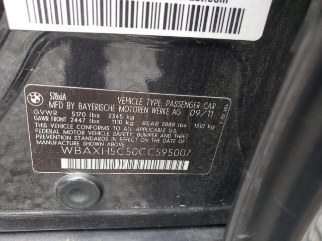 Photo 10 from auction – 2012 BMW 528 XI with VIN WBAXH5C50CC595007