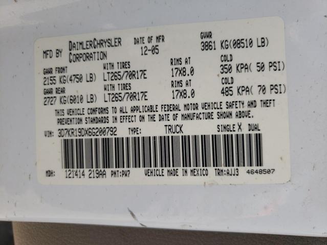 Photo 10 from auction – 2006 DODGE RAM 1500 with VIN 3D7KR19DX6G200792