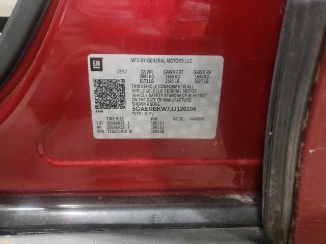 Photo 10 from auction – 2018 BUICK ENCLAVE ES with VIN 5GAERBKW7JJ126104