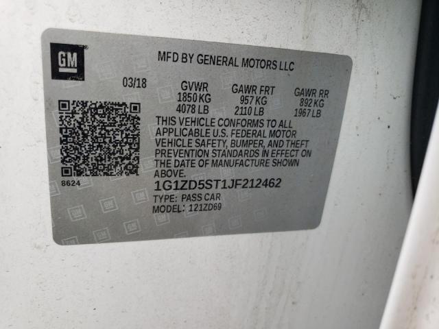 Photo 10 from auction – 2018 CHEVROLET MALIBU LT with VIN 1G1ZD5ST1JF212462
