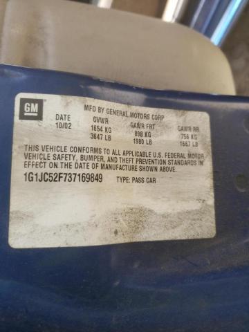 Zdjęcie 10 z aukcji – 2003 CHEVROLET CAVALIER z VIN 1G1JC52F737169849