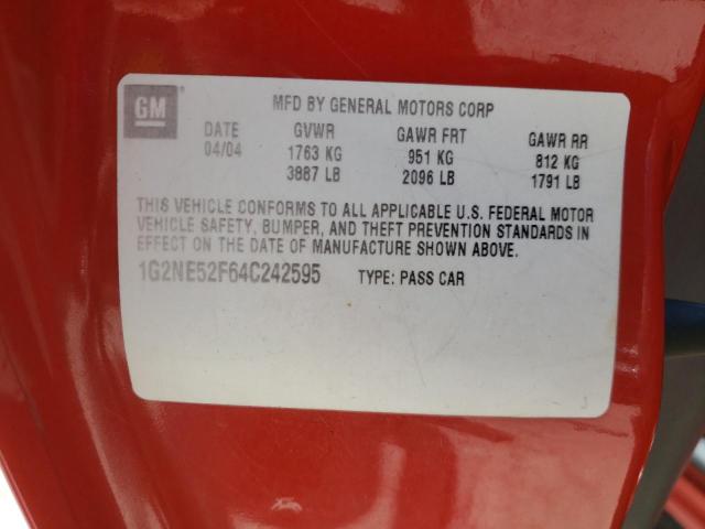 Photo 10 from auction – 2004 PONTIAC GRAND AM S with VIN 1G2NE52F64C242595