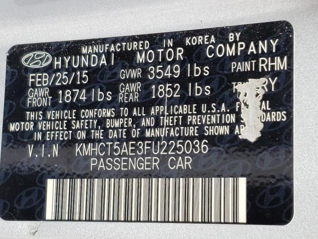Photo 10 from auction – 2015 HYUNDAI ACCENT GS with VIN KMHCT5AE3FU225036