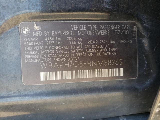 Photo 10 from auction – 2011 BMW 328 I with VIN WBAPH7G55BNM58265
