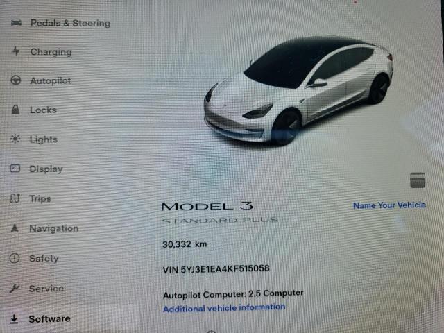 Photo 8 from auction – 2019 TESLA MODEL 3 with VIN 5YJ3E1EA4KF515058