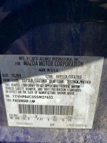 Photo 10 from auction – 2005 MAZDA 6 I with VIN 1YVHP84C055M27653