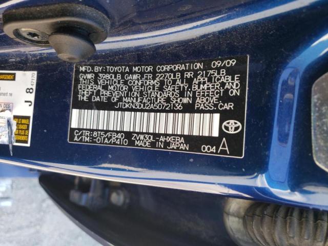 Photo 10 from auction – 2010 TOYOTA PRIUS with VIN JTDKN3DU2A5072136