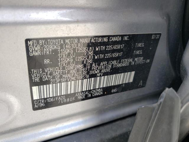 Photo 10 from auction – 2021 TOYOTA RAV4 XLE with VIN 2T3P1RFV2MC168518