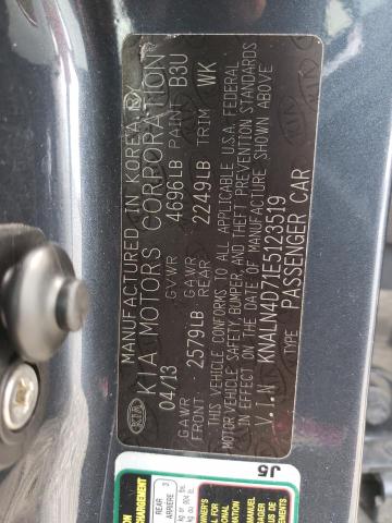 Photo 10 from auction – 2014 KIA CADENZA PR with VIN KNALN4D71E5123519