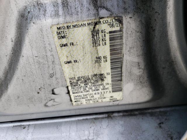 Photo 10 from auction – 2015 NISSAN ALTIMA 2.5 with VIN 1N4AL3AP5FC493373