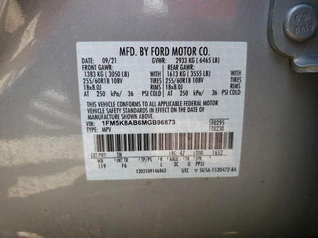 Photo 10 from auction – 2021 FORD EXPLORER P with VIN 1FM5K8AB6MGB96873