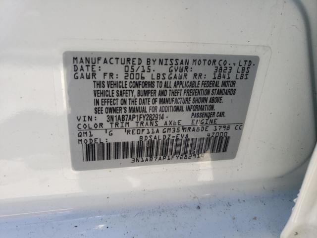 Photo 10 from auction – 2015 NISSAN SENTRA S with VIN 3N1AB7AP1FY282914