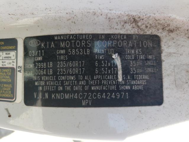 Photo 10 from auction – 2012 KIA SEDONA EX with VIN KNDMH4C72C6424971