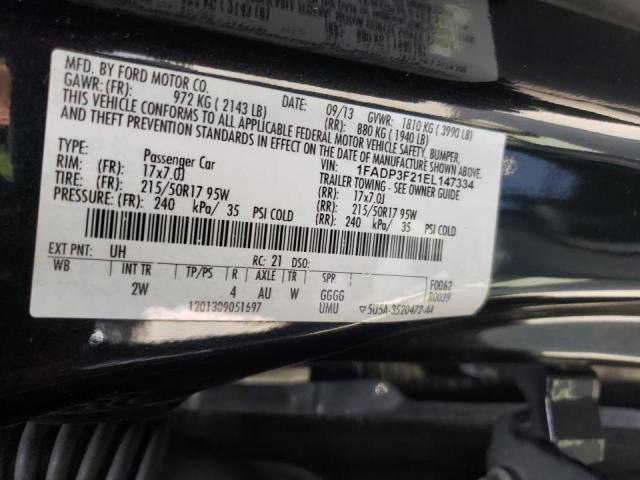 Photo 10 from auction – 2014 FORD FOCUS SE with VIN 1FADP3F21EL147334