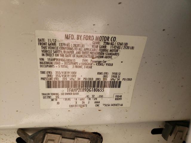 Photo 10 from auction – 2013 FORD TAURUS SEL with VIN 1FAHP2E89DG180655