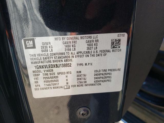 Photo 10 from auction – 2011 CHEVROLET TRAVERSE L with VIN 1GNKVLEDXBJ138852