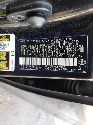 Photo 10 from auction – 2016 TOYOTA COROLLA L with VIN 2T1BURHE8GC530413
