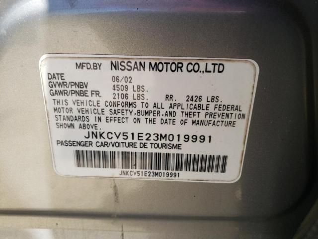 Photo 10 from auction – 2003 INFINITI G35 with VIN JNKCV51E23M019991