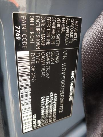 Photo 10 from auction – 2019 MERCEDES-BENZ SPRINTER 2 with VIN WD4PF0CD3KP097772