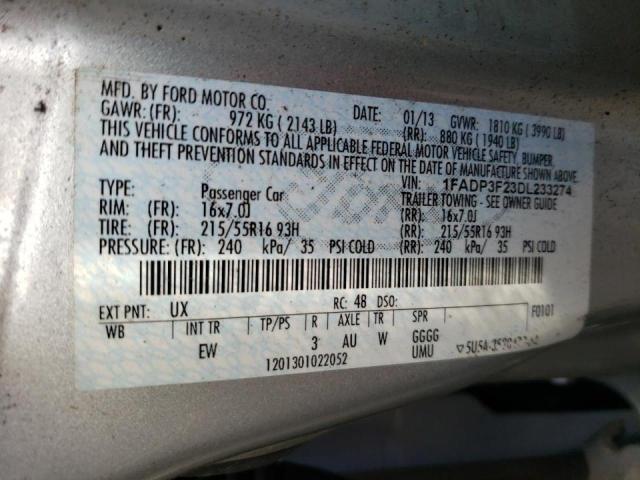 Photo 10 from auction – 2013 FORD FOCUS SE with VIN 1FADP3F23DL233274