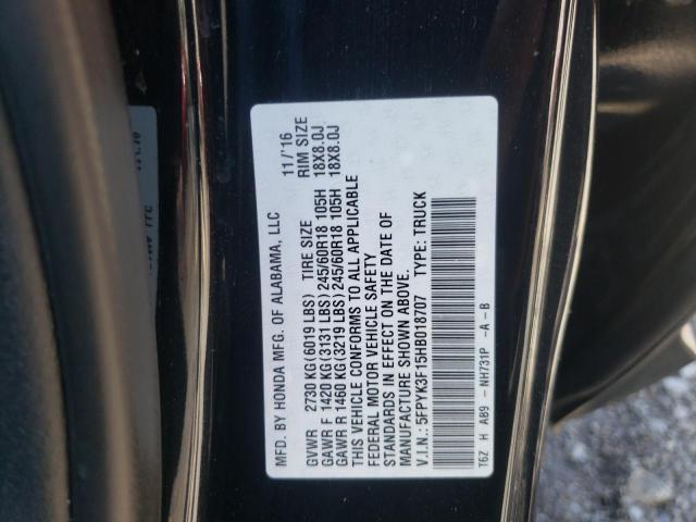 Photo 10 from auction – 2017 HONDA RIDGELINE with VIN 5FPYK3F15HB018707