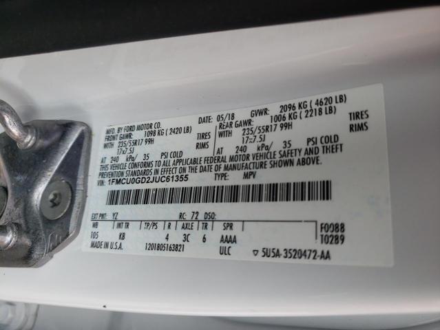 Photo 10 from auction – 2018 FORD ESCAPE SE with VIN 1FMCU0GD2JUC61355