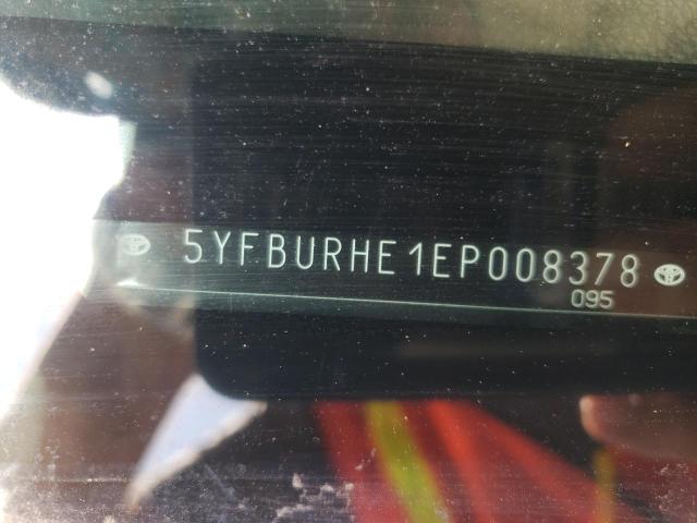 Photo 9 from auction – 2014 TOYOTA COROLLA L with VIN 5YFBURHE1EP008378