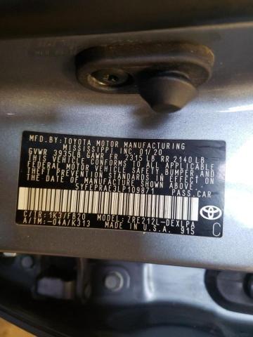 Photo 10 from auction – 2020 TOYOTA COROLLA LE with VIN 5YFEPRAE3LP109871