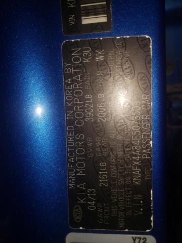 Photo 10 from auction – 2014 KIA FORTE EX with VIN KNAFX4A84E5073509