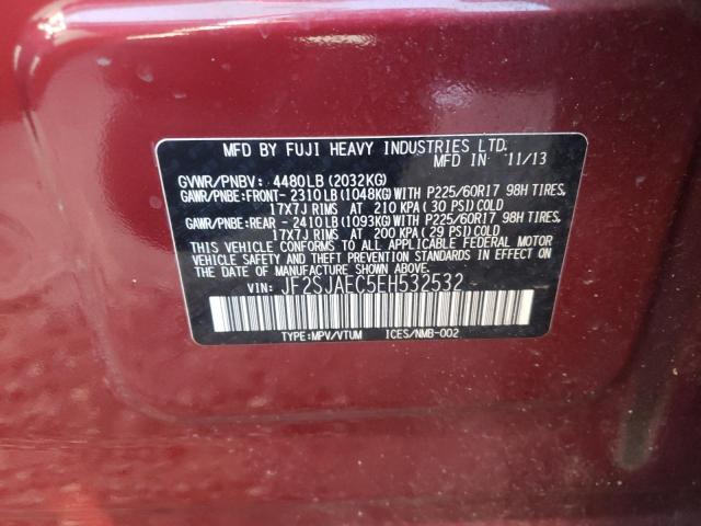 Photo 10 from auction – 2014 SUBARU FORESTER 2 with VIN JF2SJAEC5EH532532