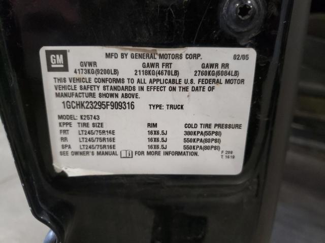 Photo 10 from auction – 2005 CHEVROLET SILVERADO with VIN 1GCHK23295F909316