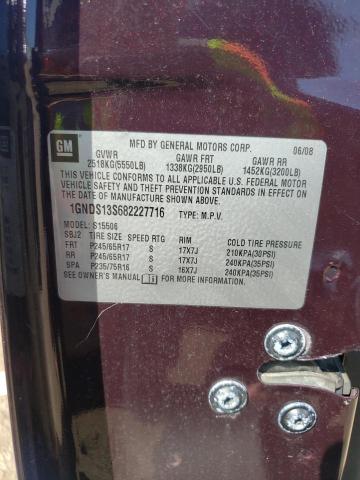Photo 10 from auction – 2008 CHEVROLET TRAILBLAZE with VIN 1GNDS13S682227716