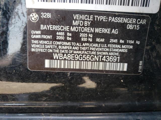 Photo 10 from auction – 2016 BMW 328 I SULE with VIN WBA8E9G56GNT43691