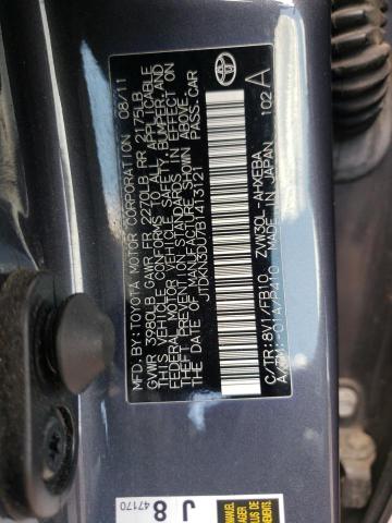 Photo 10 from auction – 2011 TOYOTA PRIUS with VIN JTDKN3DU7B1413121
