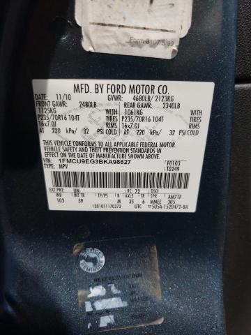 Photo 10 from auction – 2011 FORD ESCAPE LIM with VIN 1FMCU9EG3BKA98827