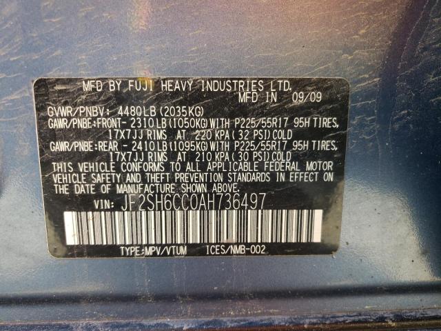 Photo 10 from auction – 2010 SUBARU FORESTER 2 with VIN JF2SH6CC0AH736497