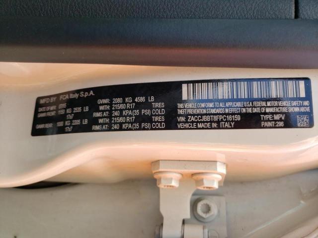 Photo 10 from auction – 2015 JEEP RENEGADE L with VIN ZACCJBBT8FPC16159