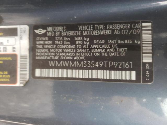 Photo 10 from auction – 2009 MINI COOPER S C with VIN WMWMM33549TP92161