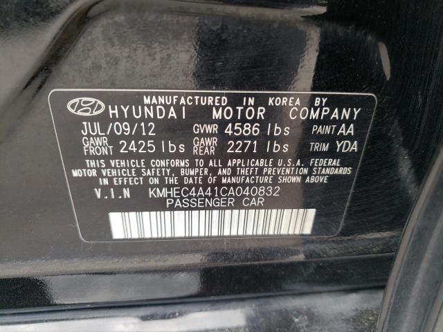 Photo 10 from auction – 2012 HYUNDAI SONATA HYB with VIN KMHEC4A41CA040832