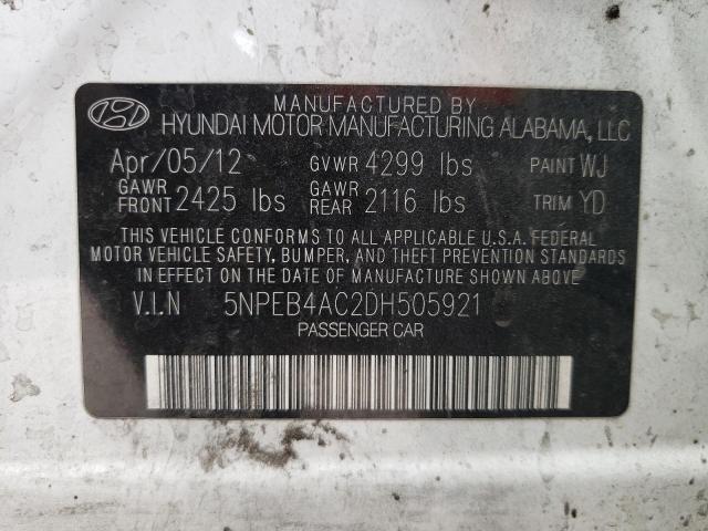 Photo 10 from auction – 2013 HYUNDAI SONATA GLS with VIN 5NPEB4AC2DH505921