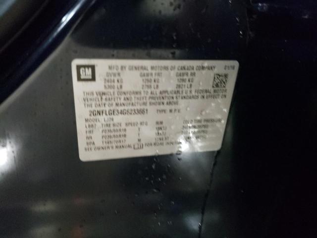 Photo 10 from auction – 2016 CHEVROLET EQUINOX LT with VIN 2GNFLGE34G6233661