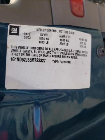 Photo 10 from auction – 2003 CHEVROLET MALIBU with VIN 1G1ND52J33M723327