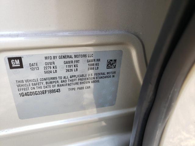Photo 10 from auction – 2014 BUICK LACROSSE P with VIN 1G4GD5G33EF188643